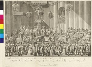 Coronation of Empress Mary Theresia as Queen of Hungary on 10 June 1792 in Budapest