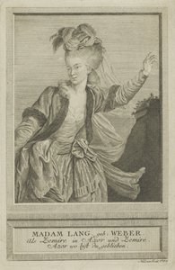 Aloisia Lange, née Weber as Zemire by Johann Esaias Nilson