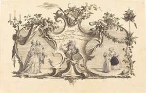 Modern Cartouches with Children Representing the Fashions of Augsburg