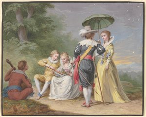Musical Company at the Edge of the Forest by Johann Friedrich August Tischbein