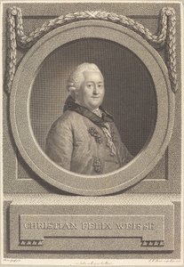 Christian Weisse by Johann Friedrich Bause after Anton Graff