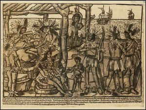 1500s Illustration of Native Americans by Johann Froschauer