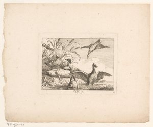 Landscape with Six Ducks (Birds in Landscapes) by Johann Georg Hertel (I) (possibly)
