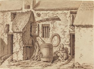 A Rustic House in the Grand Rue at Sceaux-Les-Chartreux by Johann Georg Wille