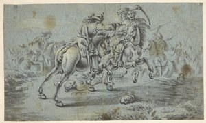 Scene of Knights with Turks? by Johann Georg von Bemmel