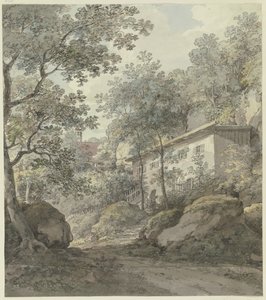 House beneath Trees (Hermitage) by Johann Georg von Dillis