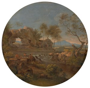 Southern Landscape with Rock Arch by Johann Georg von Dillis