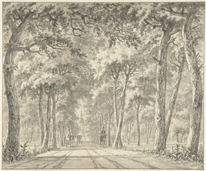 View of an Avenue with Schloss Karlsruhe by Johann Goll van Frankenstein (I)