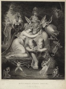 Titania Kissing Bottom in A Midsummer Night