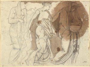 Three Female Figures, Arranged in Relief. Three Horae? (B.S.)