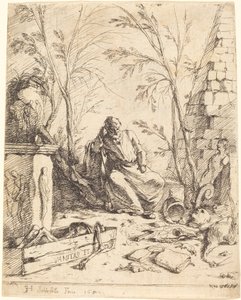 Democritus Meditating by Johann Heinrich Schönfeld