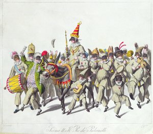 Procession of King Punch During the Roman Carnival