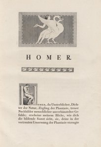 Homer Drawn After Antiquity by Johann Heinrich Wilhelm Tischbein for authors Homer and Christian Gottlob Heyne