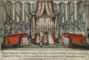 Marie-Louise Married Napoleon by Proxy in Vienna, with Archduke Charles Standing in for Napoleon by Johann Hieronymus Loeschenkohl