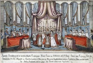 Marie-Louise Married Napoleon by Proxy in Vienna, with Archduke Charles Standing in for Napoleon by Johann Hieronymus Loeschenkohl