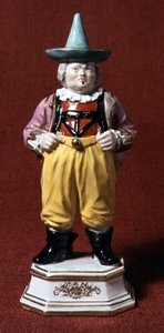Figure of a court jester, after an engraving by Boetius, Meissen, mid 18th century by Johann Joachim Kaendler