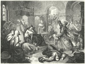 A Finnish sorcerer foretelling the imminent death of Ivan the Terrible by Johann Karl Baehr