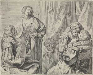 Young Lovers and a Fool in an Interior