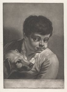 Portrait of Boy and Dog