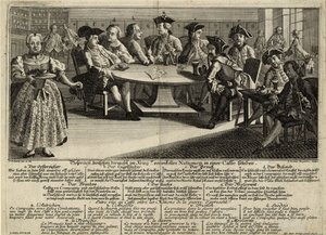 Conversation Between 7 Nations Involved in the War in a Cafe, 1757 by Johann Lorenz Rugendas the Elder