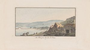 View of Le Pont at Lac de Joux (Landscapes in Switzerland) by Johann Ludwig Aberli
