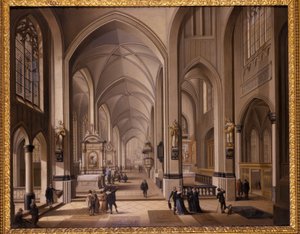 Interior of a Gothic Church by Johann Ludwig Ernst Morgenstern