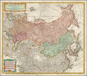 Map of Russia and Tartary by Johann Matthias Hase by Johann Matthias Hase