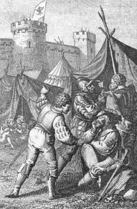 Confederation of the VIII cantons (Switzerland): Emperor Charles IV besieging the city of Zurich around 1351 by Johann Michael Mettenleiter