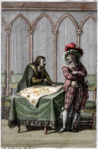 Emperor Albert I of Habsburg studying the map of France at the time of the conflict between Pope Boniface VIII and King Philip IV of France by Johann Michael Mettenleiter