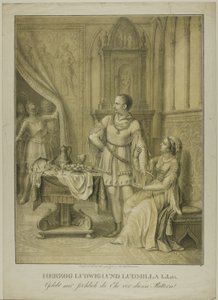 Duke Ludwig I and Ludmilla by Johann Michael Mettenleiter