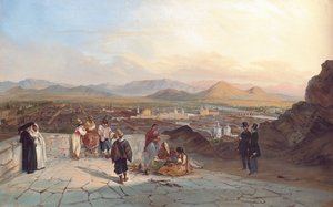 Santiago de Chile from the Hill of Santa Lucia Looking to the West by Johann Moritz Rugendas