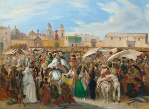 The Independencia Market, Lima by Johann Moritz Rugendas