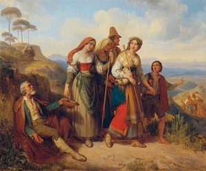 Roman Pilgrims by Johann Nepomuk Ender