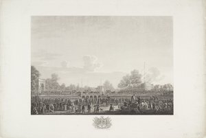 Arrival of King William I in Brussels, 1815 (series title: Twelve plates of the arrival and inauguration of William I in Brussels and the battles of Quatre-Bras and Waterloo in 1815) by Johann Nepomuk Gibèle