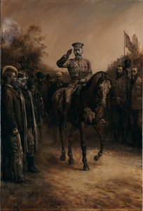 General Lord Kitchener Saluting as He Rides Past Boer Leaders, 1902 by Johann Nepomuk Schonberg