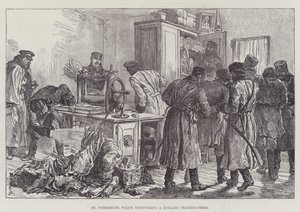 St Petersburg Police discovering a Nihilist Printing-Press by Johann Nepomuk Schonberg