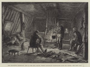 The Jeannette Expedition, Hut at the Lena Mouth, Where Lieutenant Danenhauer Lived Six Weeks by Johann Nepomuk Schonberg