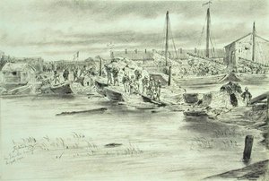 The Pei-Ho Bridge, August 1900 by Johann Nepomuk Schonberg