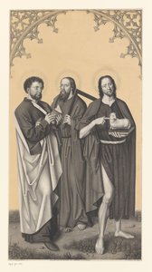 Saint Bartholomew, Thomas, and John the Baptist (series title: Works from the Collection of the Boisserée Brothers) by Johann Nepomuk Strixner