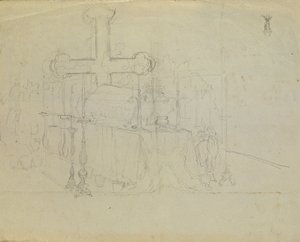 Lying in State of Juliana Krafft and Her Daughter Ludovica by Johann Peter Krafft