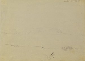 Landscape Sketch from Lake Balaton by Johann Peter Krafft