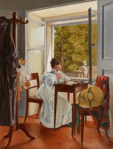 Marie Krafft at the Desk by Johann Peter Krafft