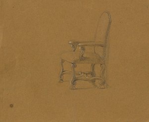 Study of an Armchair by Johann Peter Krafft