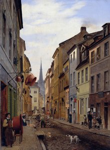 The Parochialstraße by Johann Philipp Eduard Gaertner