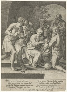 Adoration of the Shepherds in a Niche