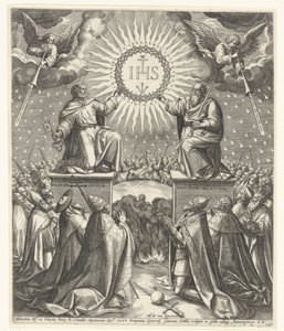 Adoration of the Monogram of Christ by Johann Sadeler (I)