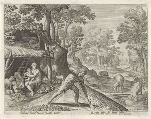 Adam and Eve Working Outside the Earthly Paradise (History of the Family of Cain / On Good and Bad Works)