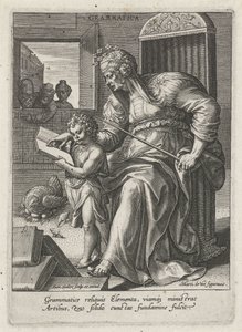 Grammar (The Seven Liberal Arts) (series title) by Johann Sadeler (I)