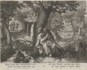 Saint Suatacopius as a Hermit (The Virtuous Life of Hermits) by Johann Sadeler (I)