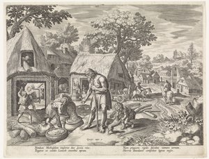 Methuselah and His Children (History of the Family of Seth / On Good and Bad Judgment) (Bonorum et Malorum consensio) by Johann Sadeler (I)